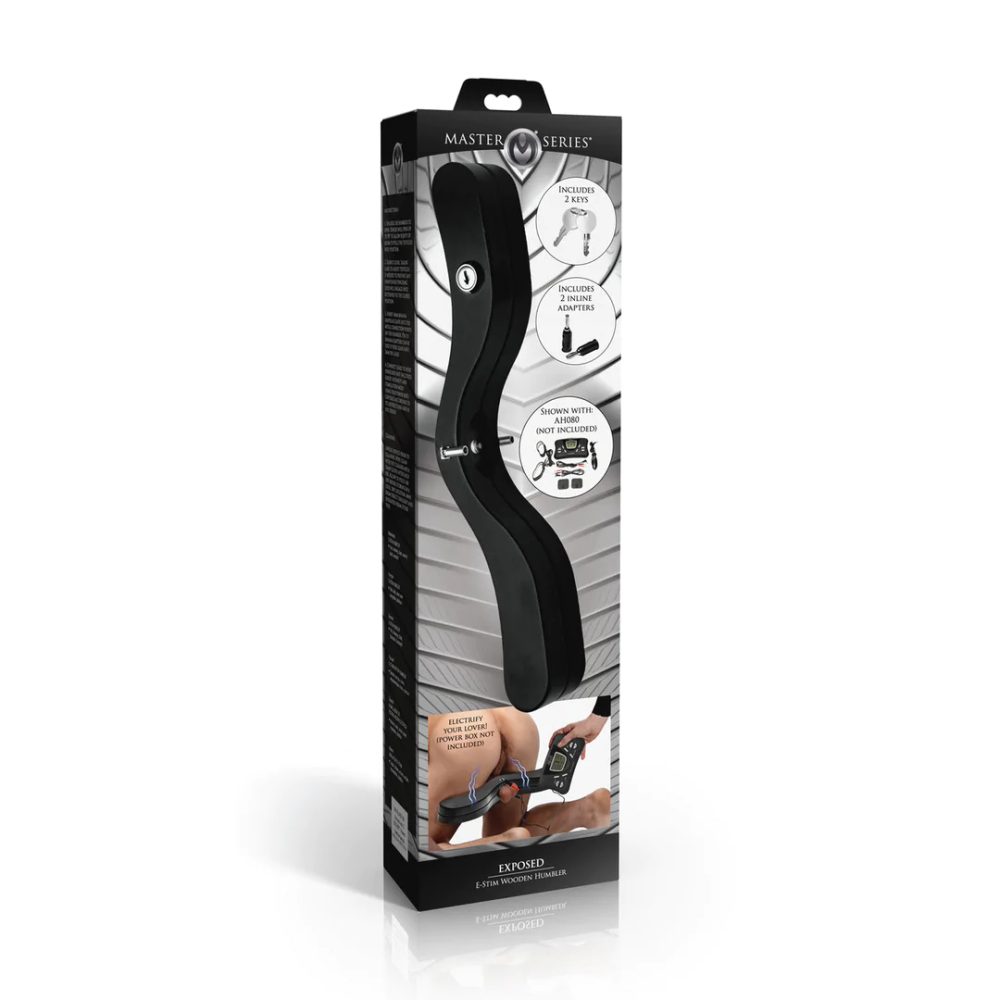 Master Series Exposed E-Stim Wooden Humbler Black (obrázek 3)