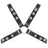 Zado Leather X Shaped Chest Harness 2010313 Black