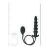 LEVELZ Beaded Inflatable Silicone Anal Plug Black