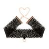 Sada Rosy Gold Lace Cuffs and Collar černá