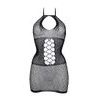 Le Désir Peek-A-Boo Fishnet Dress Black