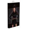 Noir Handmade F246 Short PVC Dress Fastened in the Front with Gold Clasps