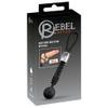 Rebel Heavy Rope Cock Strap with Ball Black