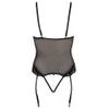 Průhledné body s krajkou a otevřenou podprsenkou S Cottelli Collection Bondage