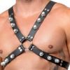 Zado Leather X Shaped Chest Harness 2010313 Black
