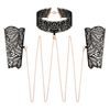 Sada Rosy Gold Lace Cuffs and Collar černá