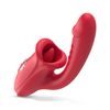 Teazers Dildo with Clitoris Stimulator Red