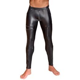 NEK Narrow Matte Look Trousers with Zips 2140314 Black