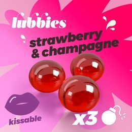 Crushious Lubbies Kissable Oil Balls Strawberry & Champagne