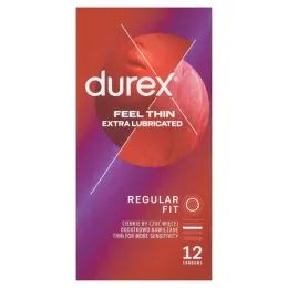 Durex Feel Thin Extra Lubricated 12ks