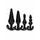 Sono No.80 4-Piece Butt Plug Set Black