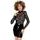 Black Level Vinyl Dress with Lace