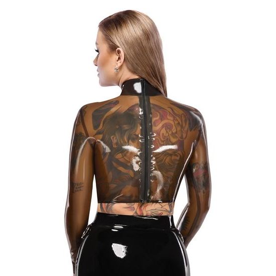Latexový transparentní crop-top
