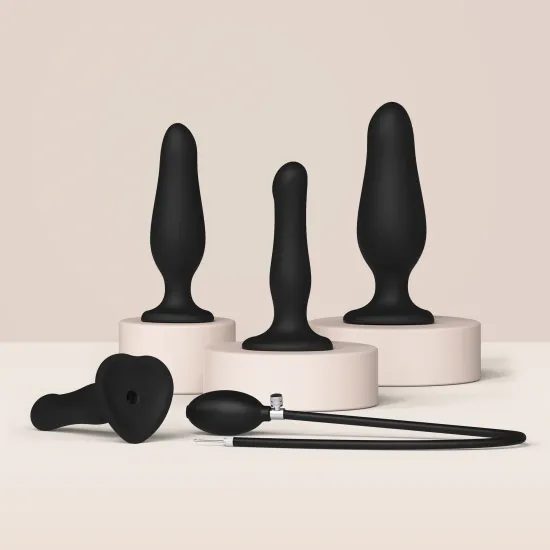Strap on me Silikonové nafukovací dildo s kuličkou