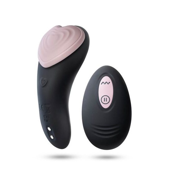 Blush Temptasia Heartbeat Panty Vibe with Remote Black-Pink