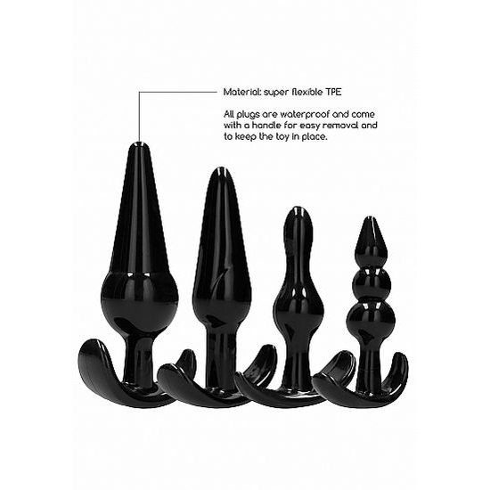 Sono No.80 4-Piece Butt Plug Set Black