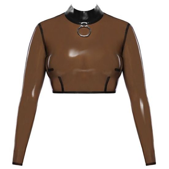 Latexový transparentní crop-top