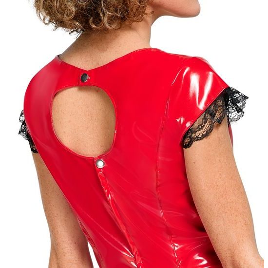 Black Level Vinyl Dress Red