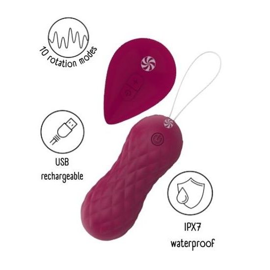 Lola Games Vaginální vibrační kuličky s dálkovým ovládáním Take it Easy Dea Wine Red