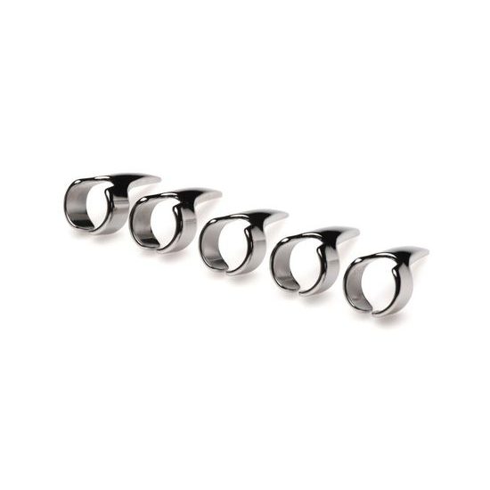 Master Series Clawed 5pc Sensation Play Rings Silver