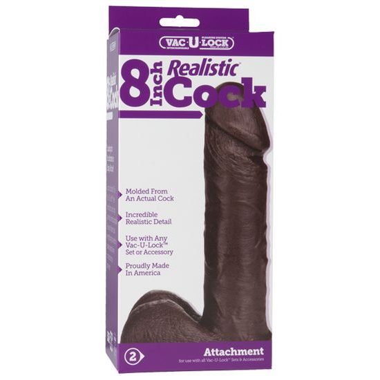 Doc Johnson Vac-U-Lock Realistic Cock 8 Inch