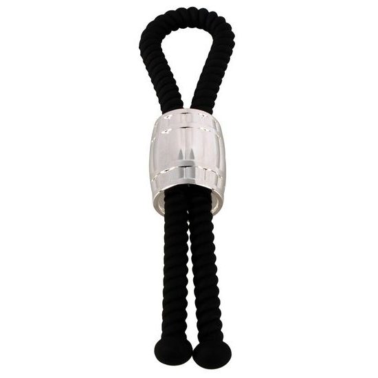 Rebel Heavy Rope Cock Strap Black