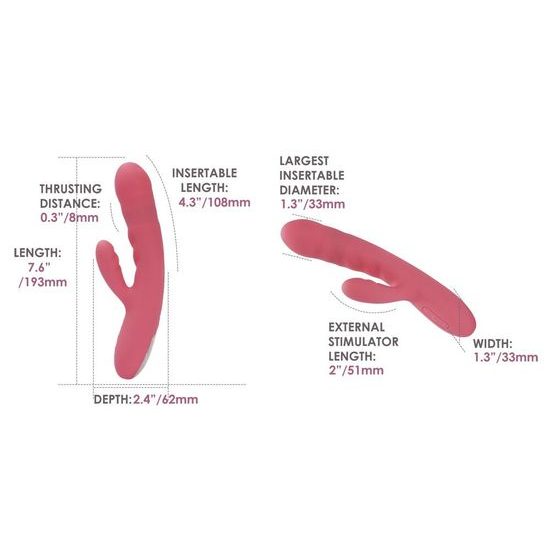 Svakom Avery Powerful Thrusting Vibrator Pink