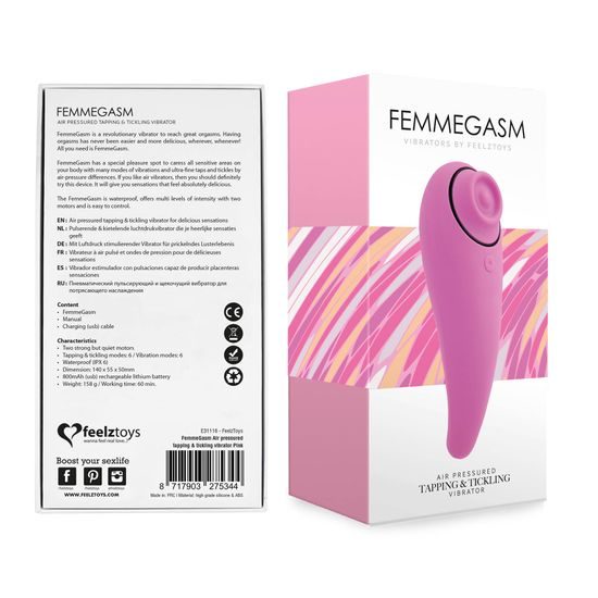 FeelzToys FemmeGasm Tapping & Tickling Vibrator Pink