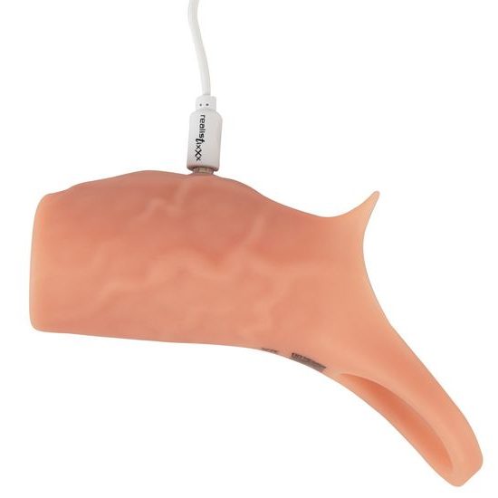 RealistiXXX RealSleeve vibrační návlek na penis otevřený