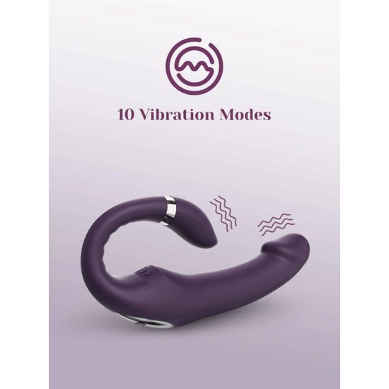 Tracy's Dog C Shape Double-Ended Dildo Vibrator Purple