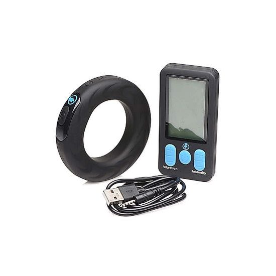 Zeus Electrosex E-Stim Pro Silicone Cock Ring Vibe with Remote