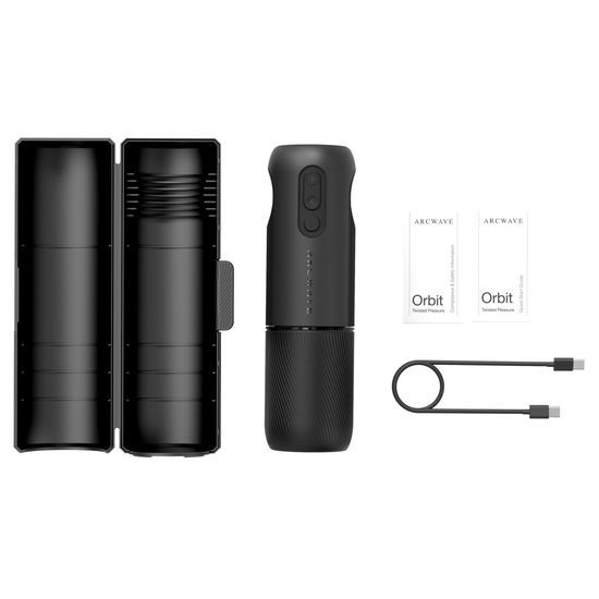 Arcwave Orbit Twisted Pleasure Rotating Stroker Black