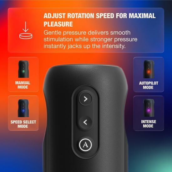 Arcwave Orbit Twisted Pleasure Rotating Stroker Black