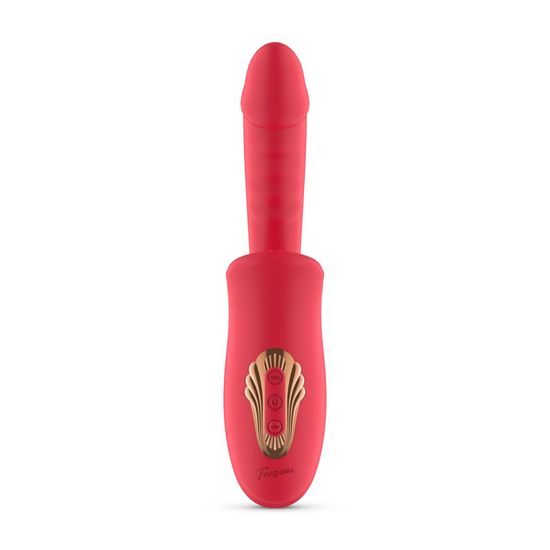 Teazers Dildo with Clitoris Stimulator Red