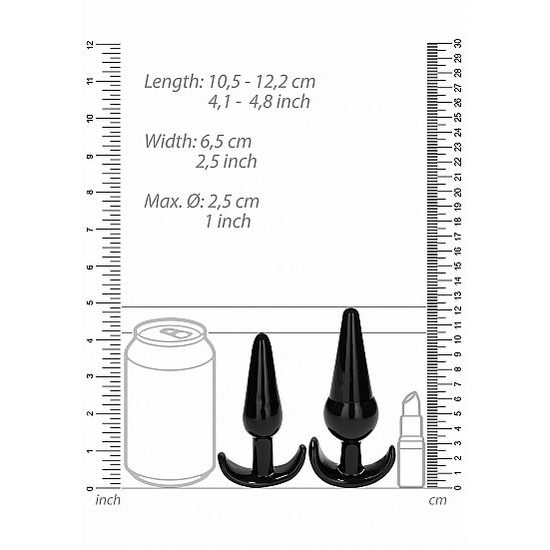 Sono No.80 4-Piece Butt Plug Set Black