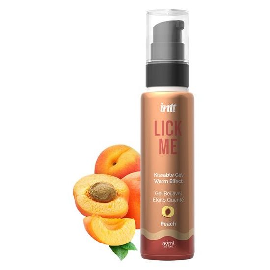 INTT Lick me Slíbatelný gel s hřejivým efektem Peach 50 ml