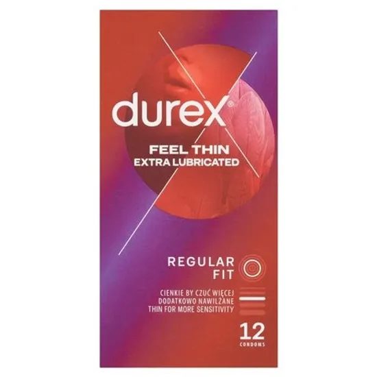 Durex Feel Thin Extra Lubricated 12ks