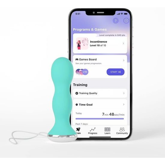 Vaginální trenažér PERIFIT KEGEL EXERCISER WITH APP zelená