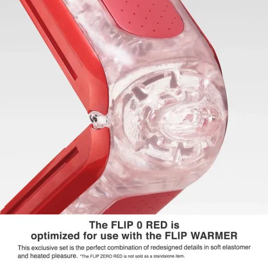TENGA Flip 0 Red Warmer Package