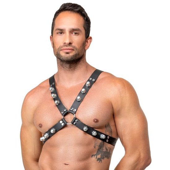 Zado Leather X Shaped Chest Harness 2010313 Black