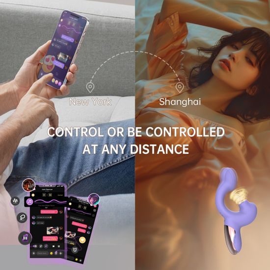 Magic Motion Magic Ponder Licking Dual Stimulation Vibrator App Controlled Purple