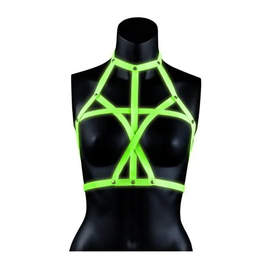 Ouch! Glow in the Dark Bra Harness Velikost S/M