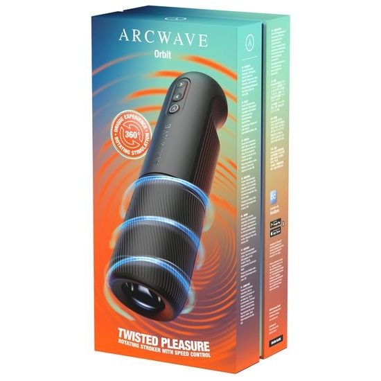 Arcwave Orbit Twisted Pleasure Rotating Stroker Black