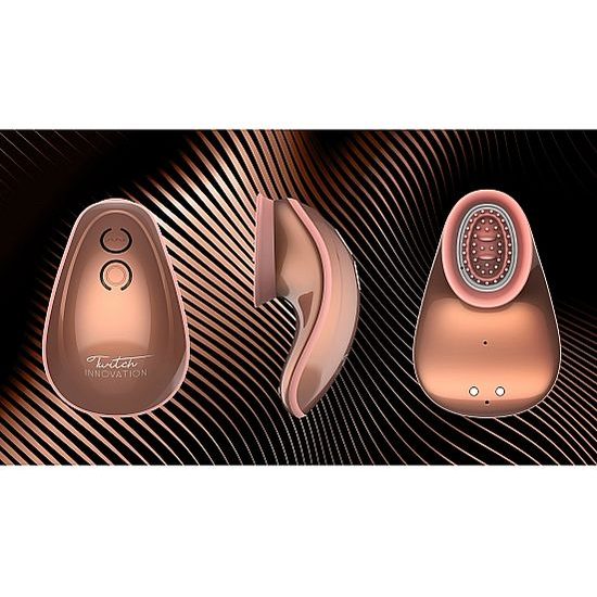 Shots Innovation Twitch Hands-Free Suction & Vibration Toy RoseGold