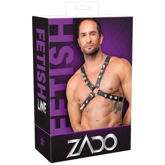 Zado Leather X Shaped Chest Harness 2010313 Black
