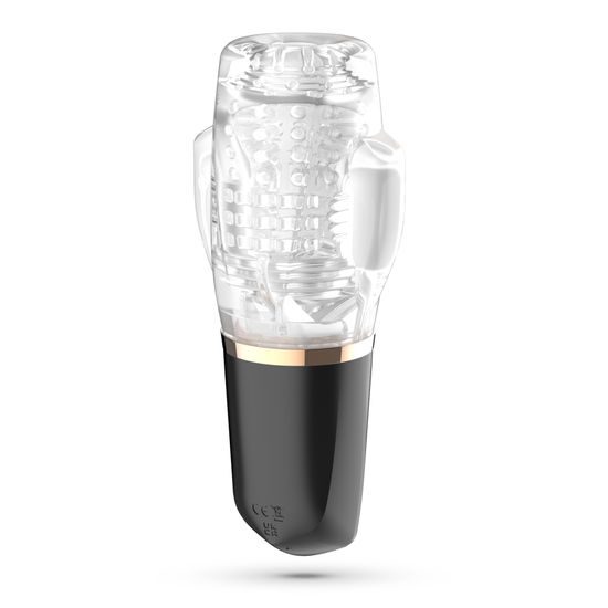 Crushious quasar rechargeable masturbator with suction