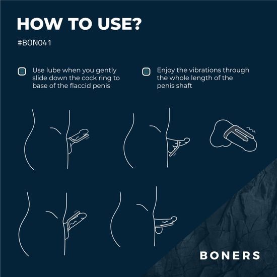 Boners Cockring & Ball Stimulator Blue