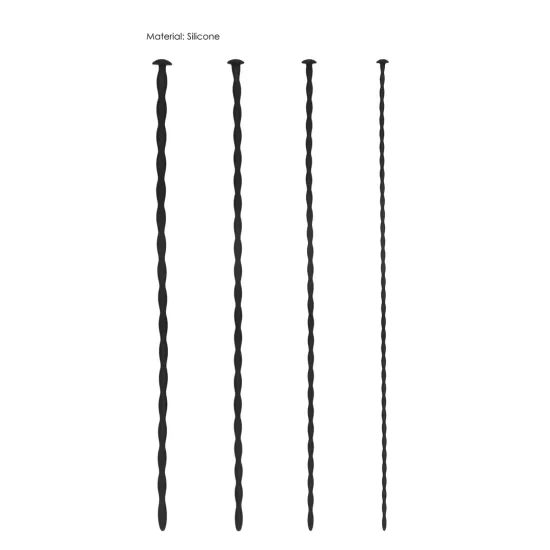 Ouch! Silicone Spiral Screw Plug Set Beginner Urethral Sounding