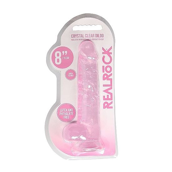 RealRock Crystal Clear 19cm Pink