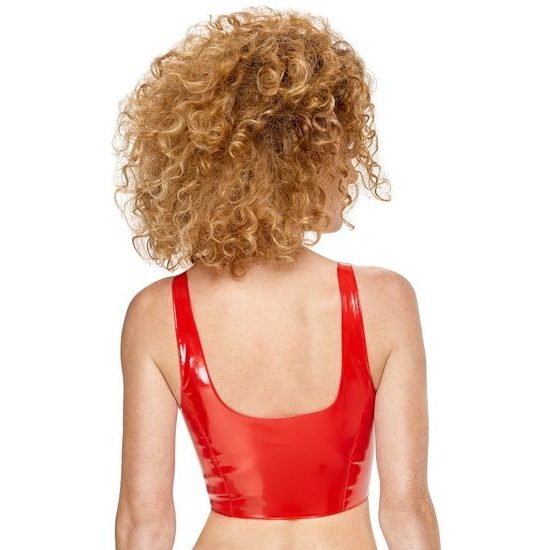 Black Level Adjustable Vinyl Top with Zip Red